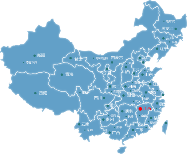 东丰江西物流公司的江西物流运输地图